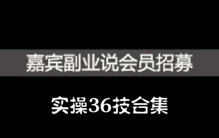 嘉宾副业说实操36技合集，价值1380元-明哥网创资源